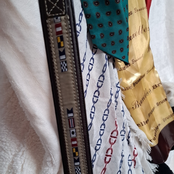 Nautica nautical themed leather belt - Picture 3 of 3